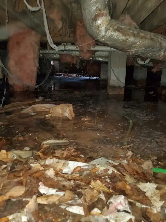 Crawl space flood assessment for Commercial Water Damage Restoration in Newport News